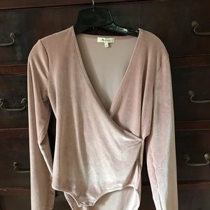 Madewell velvet bodysuit